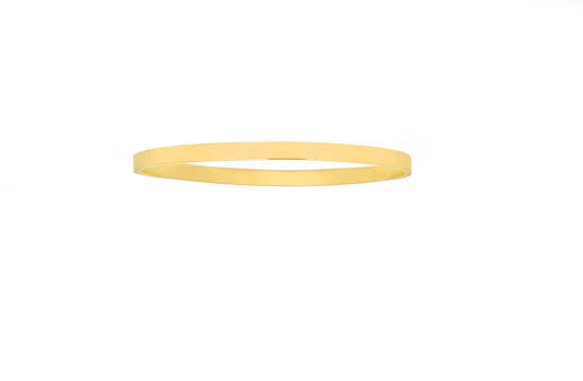 22K gold bangle eclisse classic collection showing smooth band profile and refined craftsmanship detail, Chrysus Golds