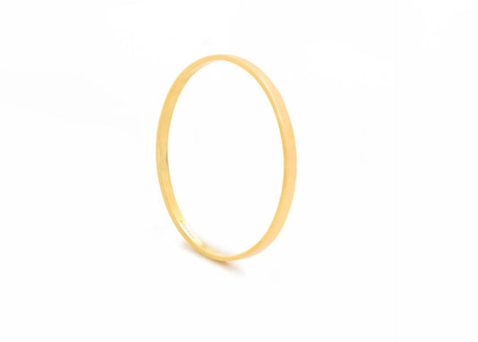 22K gold bangle eclisse classic collection with polished round band design, timeless luxury jewelry Chrysus Golds